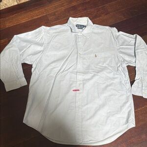 Polo by Ralph Lauren Casual Button Down Shirt in White and Blue